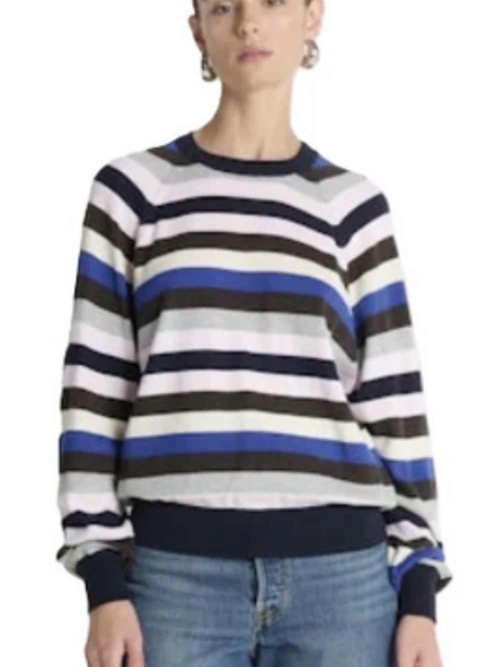Nation Los Angeles Yanni Stripe Sweater in Blush Vintage Stripe